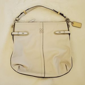 Coach White Leather Bag